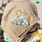Preview: Bügelbild Babygiraffe blau